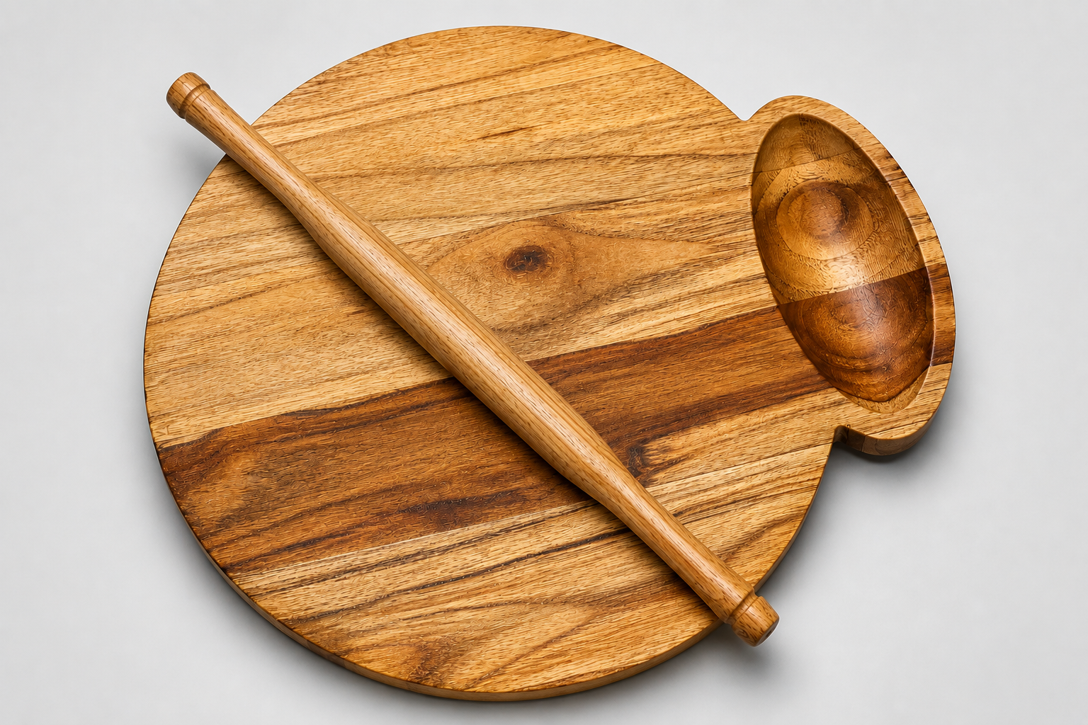 Teak wood chapati mane (roti maker)