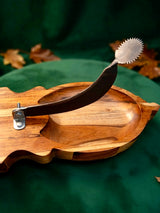 traditional teak wood vegetable cutter and coconut scraper