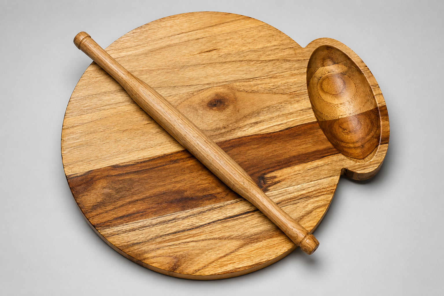 Teak wood chapati mane (roti maker)