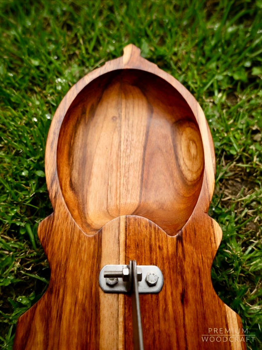 traditional teak wood vegetable cutter and coconut scraper