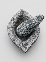 Traditional Handmade Boat Shape Mortar Pestle Set  (Ariyuva Kallu)