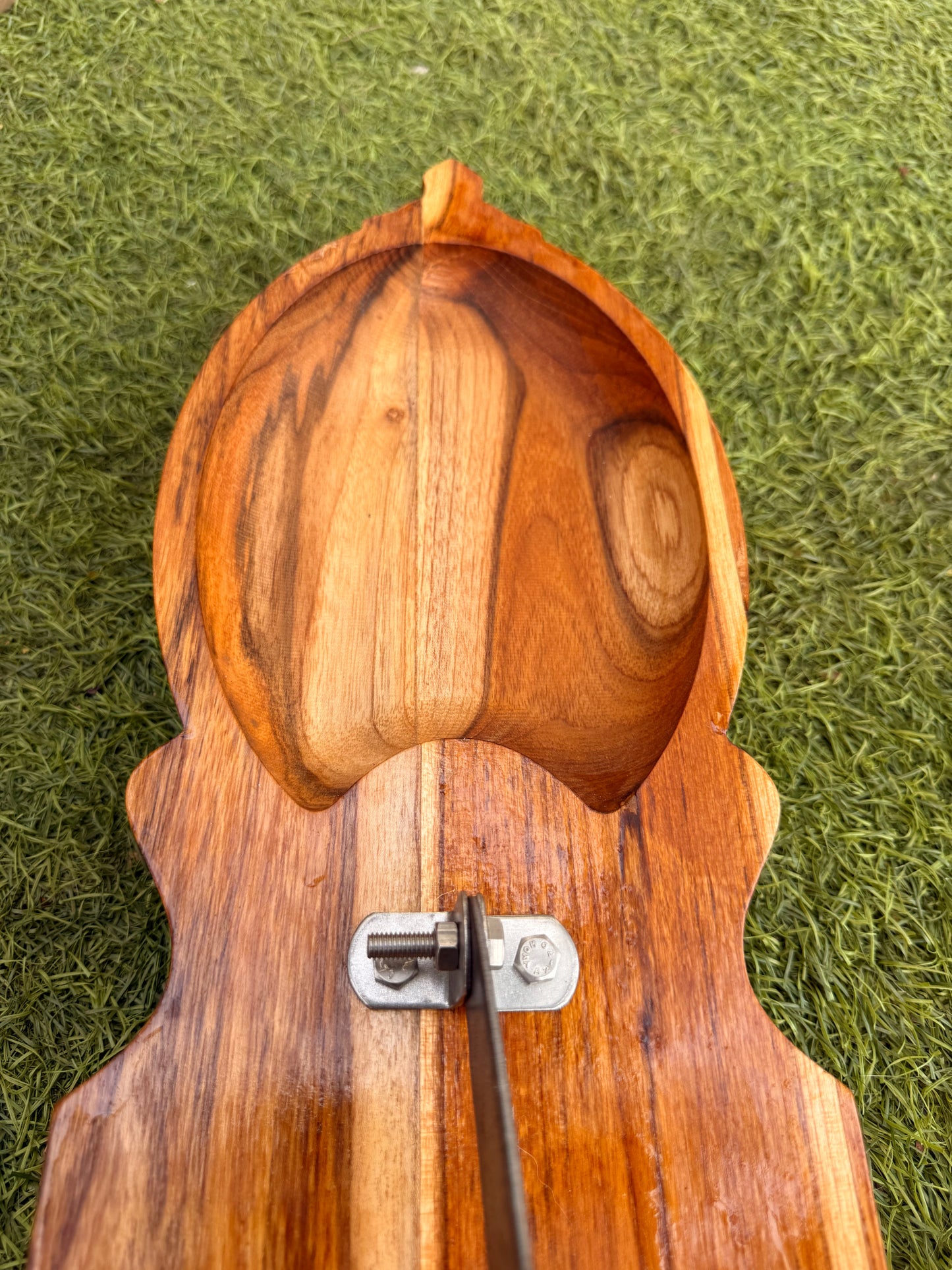 traditional teak wood vegetable cutter and coconut scraper