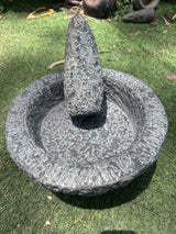 Handmade Round Mortar Pestle Set Extra Large