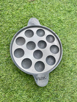 Iron Bid Traditional Paddu Or Appam Tawa-12 Holes