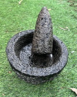 Handmade Round Mortar Pestle Set Large