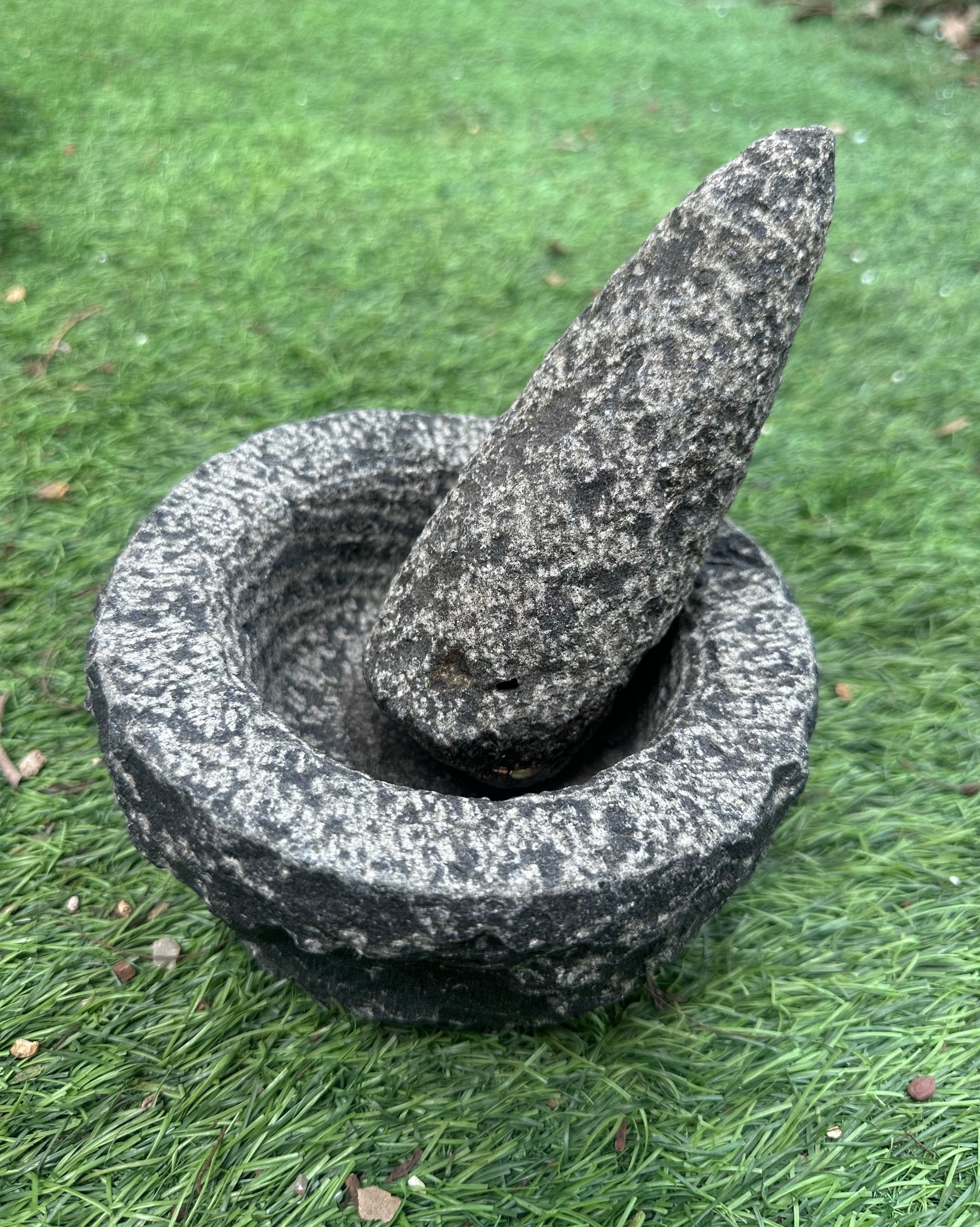 Handmade Small Mortar Pesle set Round