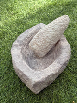 Handmade Red Stone Mortar Pestle Small