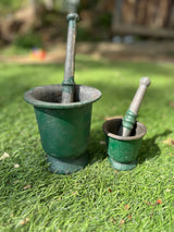 Traditional Round Mortar Pestle Iron Kutani
