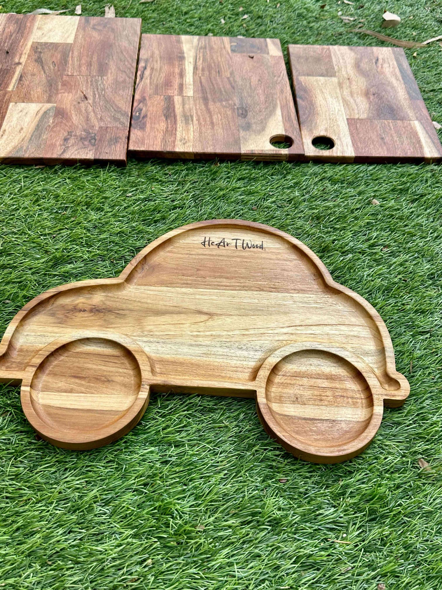 Children Special Car Teak Wood Serving Platter