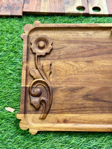 Hand-Carved Teakwood Decorative Serving Platter