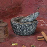 Handmade Boat Shape Mortar Pestle Set  (Ariyuva Kallu)