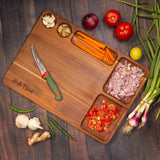 Teak Wood -5 Dip Chopping Board or Serving Platter