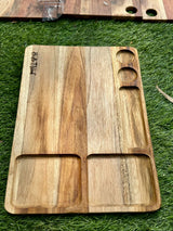 Teak Wood -5 Dip Chopping Board or Serving Platter